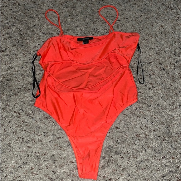 Forever 21 Tops - Neon orange bodysuit